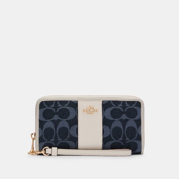 Coach Handbags - COACH Wallet Signature jacquard & refined pebble l*wrist strap not included*
